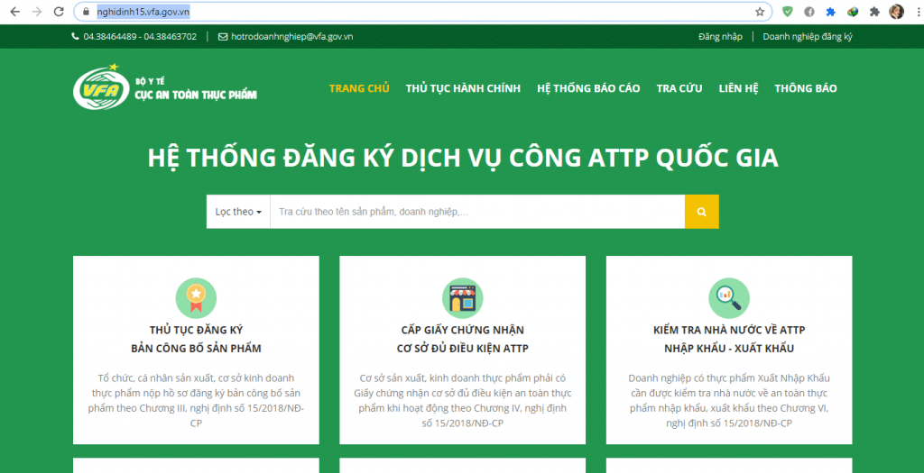 Hướng dẫn cách tra cứu giấy chứng nhận vệ sinh an toàn  thực phẩm qua mạng