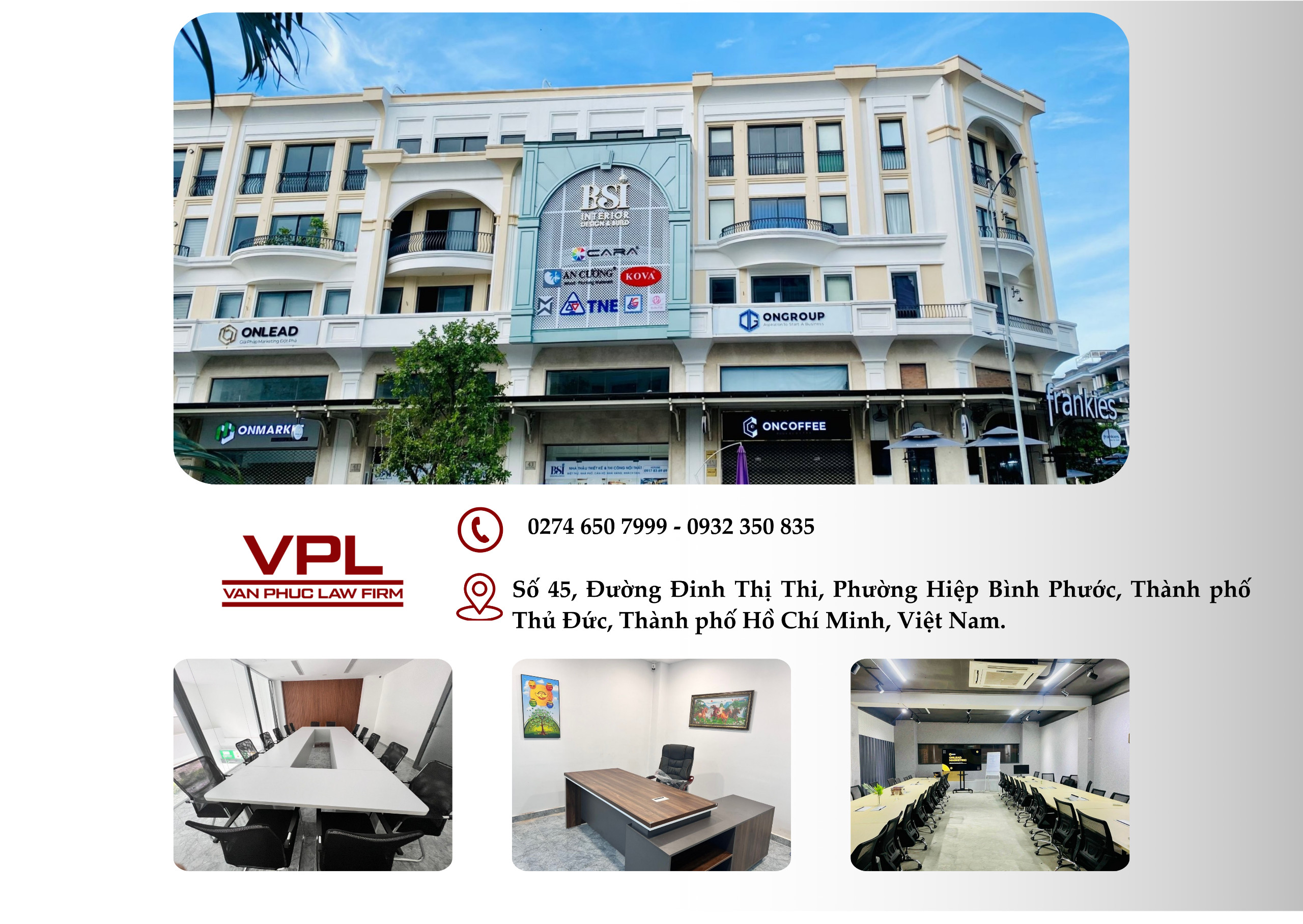 Địa chỉ văn phòng mới của VPL